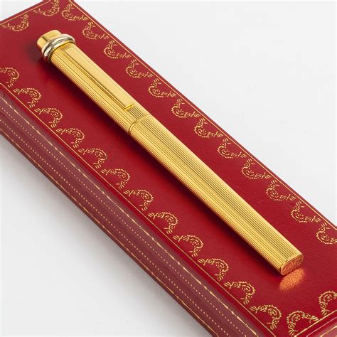 must cartier gold|must de cartier gold pen.